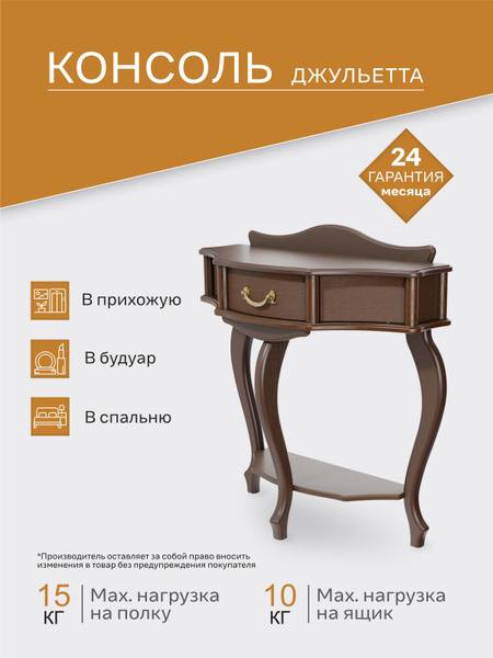 Консоль Джульетта, 80х34х85 см - купить по низким ценам в интернет ...