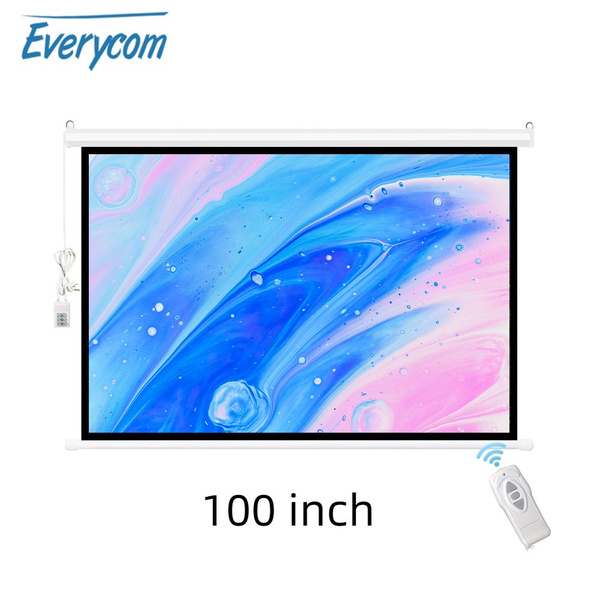 Экран для проектора Everycom 16:9 дюймов электрический экран для всех ...