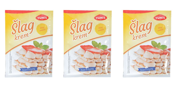 Смесь сухая Yumis сливки для взбивания ванильные, 3 уп по 60 г - купить ...