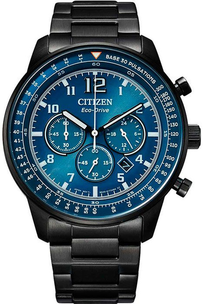 Citizen chronograph wr100 black best sale