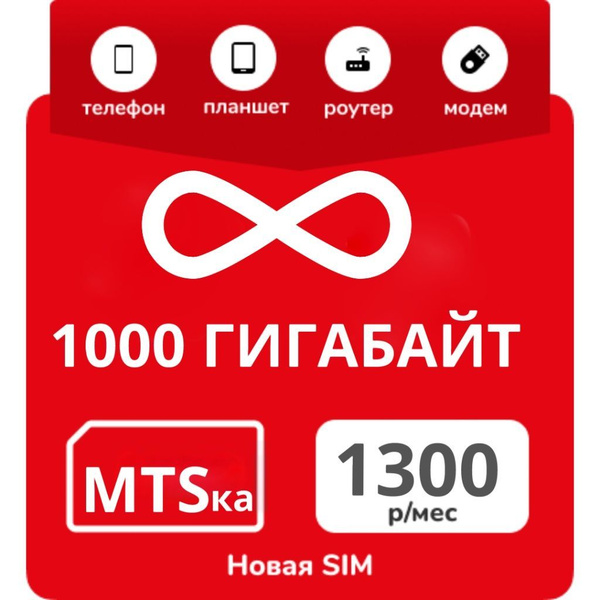 SIM-карта мтс симкарта безлимитный тариф (Вся Россия) - купить с ...