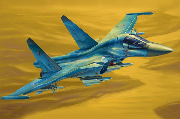 Сборная модель самолета Russian Su-34 Fullback, масштаб 1/48 купить на ...