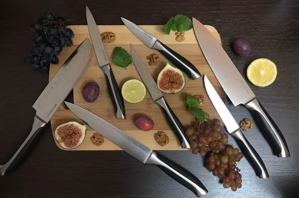 Набор кухонных ножей Royal, Нержавеющая сталь с покрытием, Нержавеющая ...