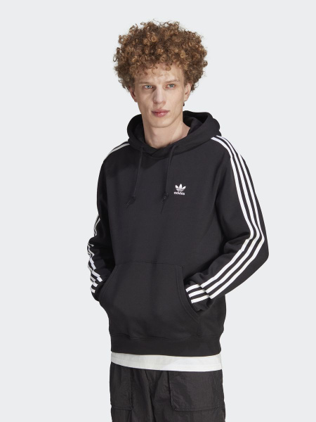 Adidas originals floating 3 stripe sale hoodie