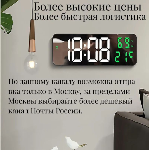 часы настенные электронные на батарейках - купить по низкой цене в ...