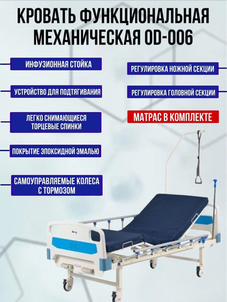 Инструкция по сборке медицинской функциональной механической кровати