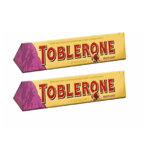 Шоколад Toblerone Fruit & Nut 2 уп по 100гр - купить с доставкой по ...