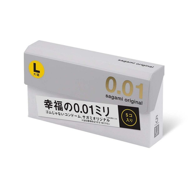 Презервативы Sagami Original 0.01 L-size увеличенного размера - 5 шт ...