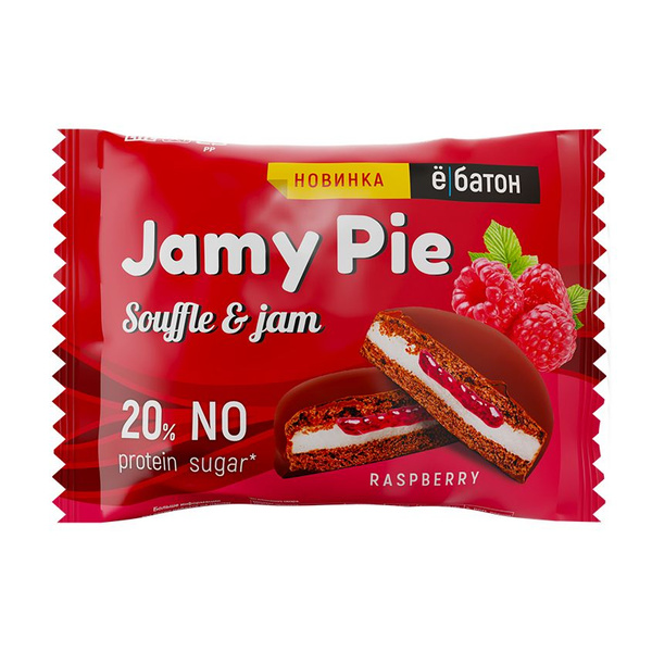 Печенье-суфле с джемом Ё БАТОН JAMY PIE с малиной 60 г - купить с ...