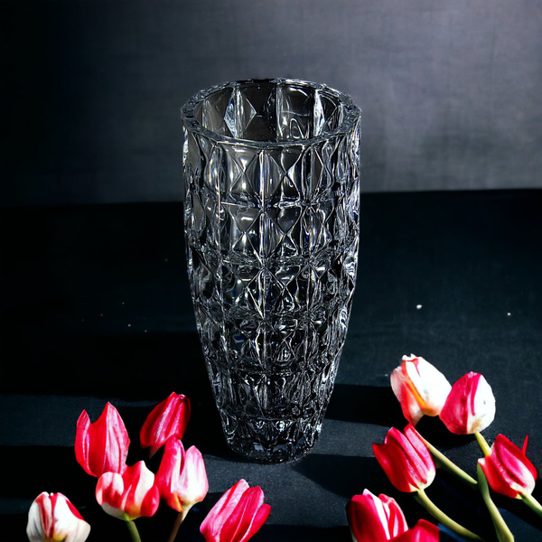 Стильная высокая стеклянная ваза для цветов, Гусь-Хрустальный - купить ...