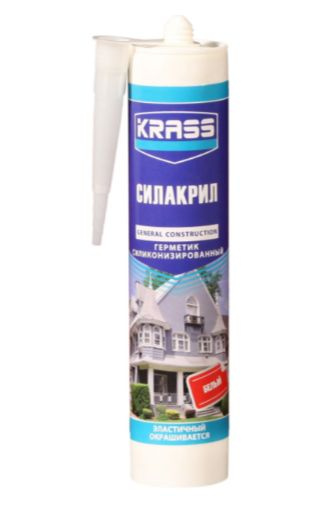 Силакриловый Герметик Krass, Для пластика, белый - купить по низким ...