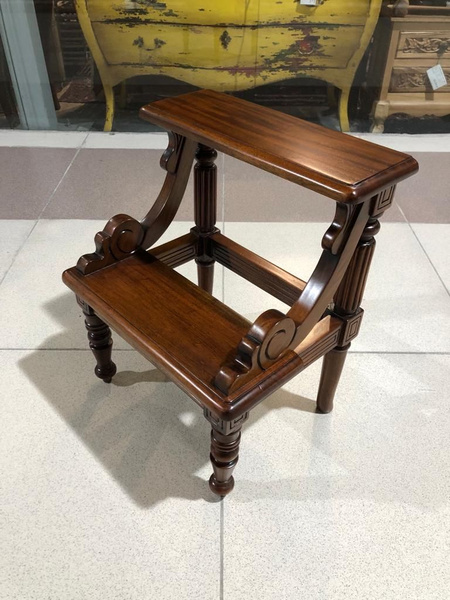 Двухступенчатая лестница для библиотеки из красного дерева (mahogany ...