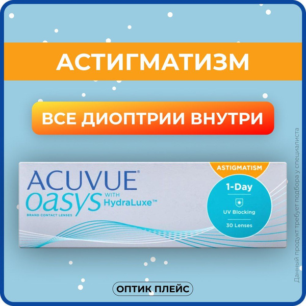 Астигматические линзы ACUVUE OASYS 1-Day with HydraLuxe for Astigmatism ...