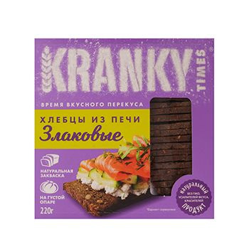 Хлебцы KRANKY злаковые 220г, Россия 1шт - купить с доставкой по ...