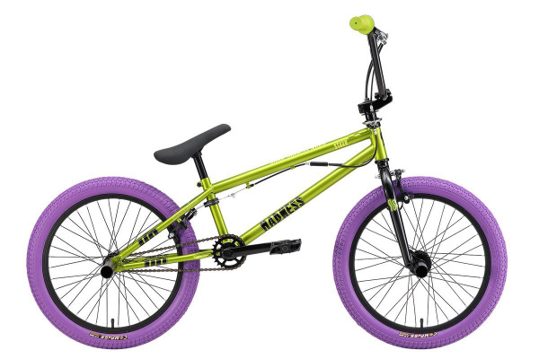 Велосипед Stark'24 Madness BMX 3 зеленый металлик/черный, зеленый ...