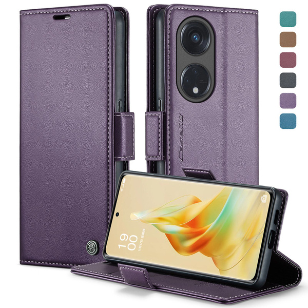 Кожаный чехол для Oppo Reno 8T 5G / Оппо Рено 8Т 5G RFID-блокировка ...