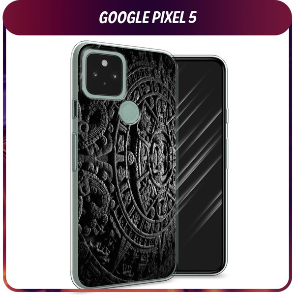 Силиконовый чехол на Google Pixel 5 / Гугл Пиксель 5 "Узоры ацтеков 3 ...