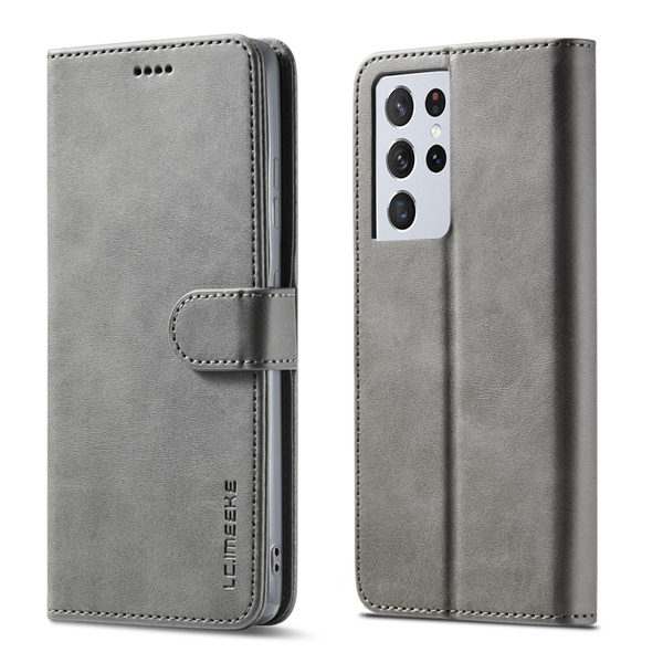 LCIMEEKE Кожаный книжка чехол для Samsung Galaxy S21 Ultra (Самсунг ...