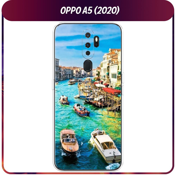 Силиконовый чехол на Oppo A5/A9 2020 / Оппо А5 2020 "Каналы Венеции ...