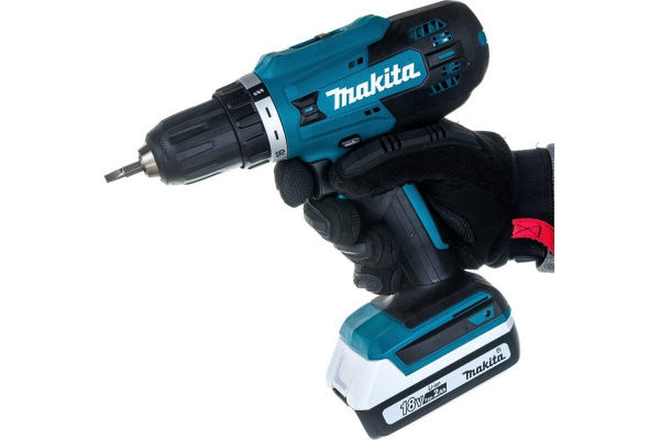 Аккумуляторная дрель-шуруповерт Makita DF488DWAE, 42Нм (18В, акк. 2х2Ач ...