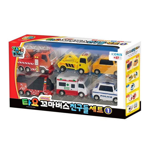 ICONIX Маленький автобус Тайо - Друзья: Специальный набор из 6 игрушек ...