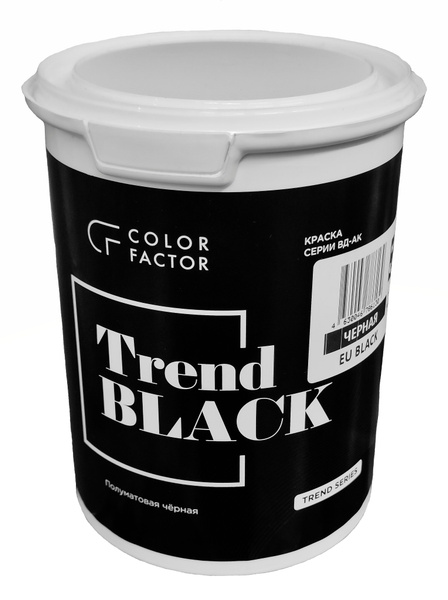 Краска Черная TREND BLACK, акриловая, для наружных и внутренних работ ...