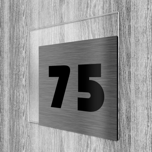 Характеристики Цифры на дверь квартиры, табличка самоклеящаяся, 12х12см ...