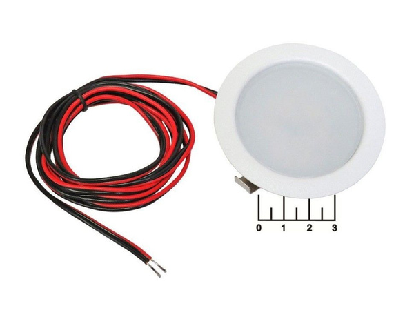 Светильник светодиодный встраиваемый 12V 4W 3800-4000K белый 55мм белый ...