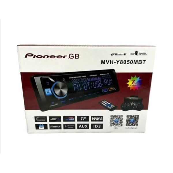 Автомагнитола/ Магнитола 1 Din с Bluetooth AUX/ Pioneer GB MVH-Y8050MBT ...