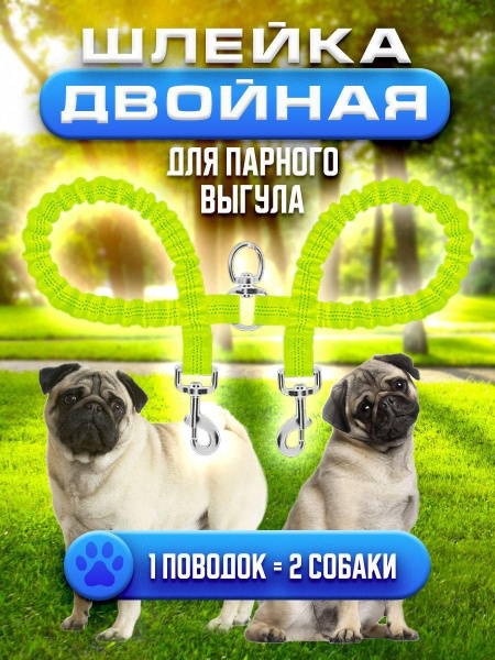 Поводок сворка для двух собак для выставок для выгула и дрессировки ...