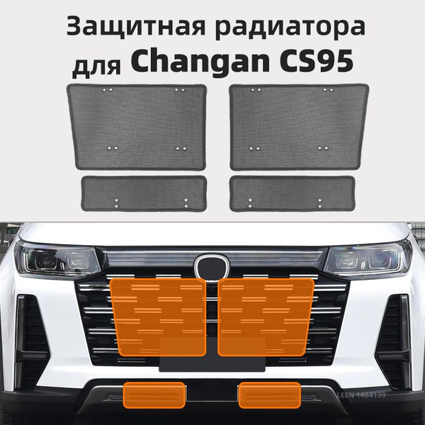 Защитная сетка радиатора Changan CS95, Чанган cs95 Утеплитель радиатора ...