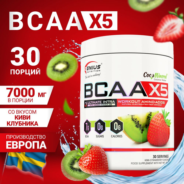 BCAA Аминокислоты Genius Nutrition 2:1:1 (БЦАА) 360 г / 30 порций ...