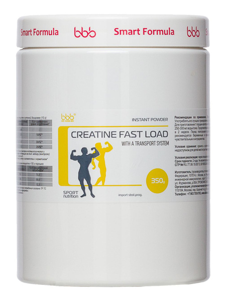 Креатиновый комплекс bbb "Creatine Fast Load", клубника, 350 г - купить ...
