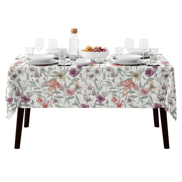 Скатерть 145х145см Марина Дор длина стола до 110см на 4 персоны рогожка ...