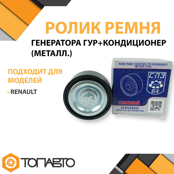 Ролик ремня генератора гур+кондиционер (металл.) Рено СПЗ-64 - СПЗ 64 ...