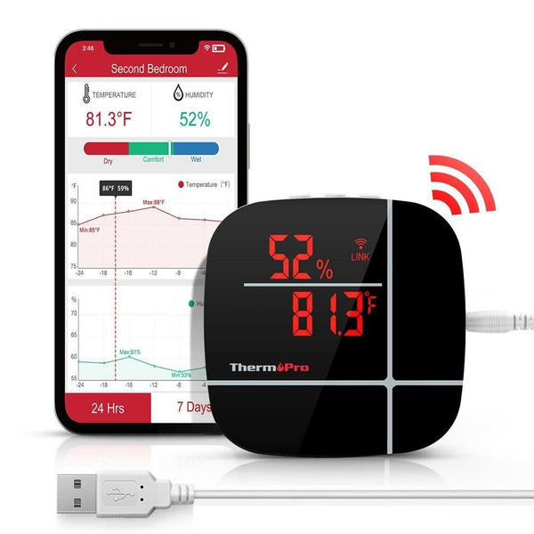 ThermoPro TP90 умный беспроводной WiFi термометр-гигрометр для ...