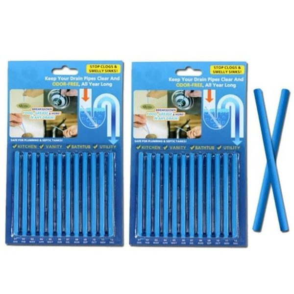 Палочки для очистки водосточных труб Sani Sticks - 2 шт по 12 палочек ...