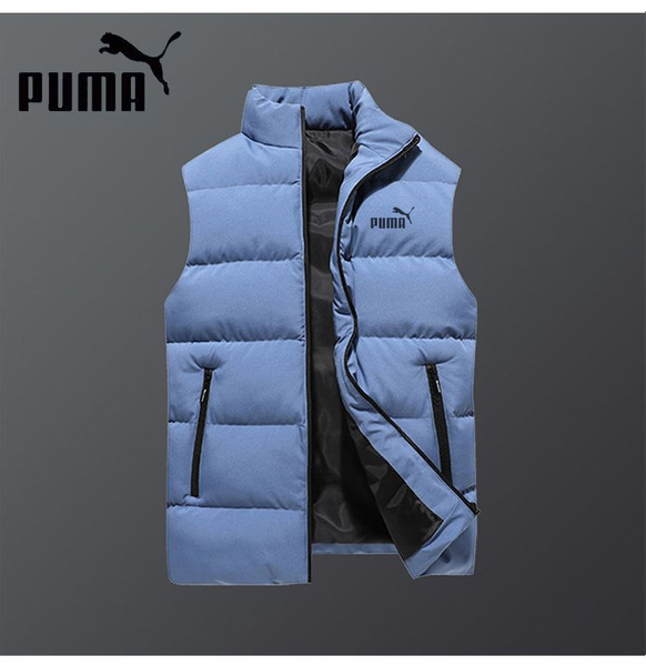 Жилет утепленный Мужской PUMA синий, размер 52 Полиэфирное волокно ...
