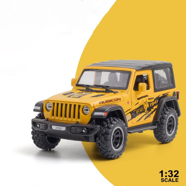 Modèle Réduit Jeep Wrangler Rubicon 1941 1:32 - Alliage Avec Effets Sonores Et Lumineux - Jouet Neuf