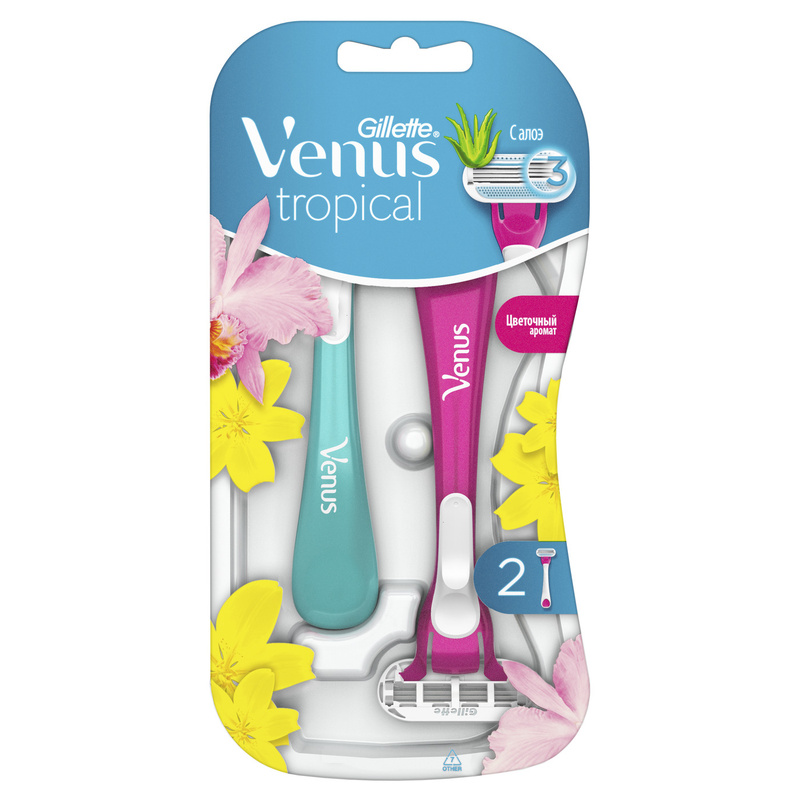 Характеристики Одноразовые бритвы женские Gillette Venus Tropical 3 ...