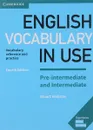 Eng Voc in Use: Pre-Int and Int 4 Ed Bk +ans - Redman, Stuart