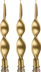 НАБОР СВЕЧЕЙ ИЗ 3 ШТ. ЗОЛОТОЙ МЕТАЛЛИК Н=27 СМ. (КОР=12   ...