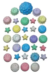 Набор включает в себя разные по размерам и формам цветные мелки которые смогут заинтересовать маленьких художников  ...