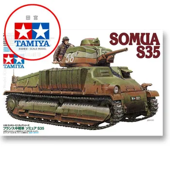 СборнаявоеннаямодельTamiya353441/35scaleFrench"SomuaS35"MediumTankmodelkit