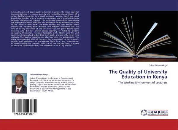 Обложка книги The Quality of University Education in Kenya, Julius Otieno Gogo