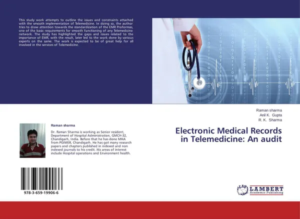 Обложка книги Electronic Medical Records in Telemedicine: An audit, Raman sharma,Anil K. Gupta and R. K. Sharma