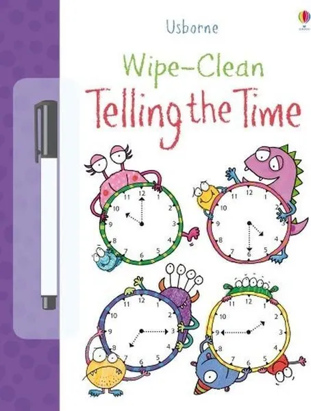 Обложка книги Wipe-Clean Telling the Time, Jessica Greenwell