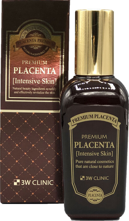 фото 3W Clinic Premium Placenta Intensive Skin Омолаживающий тонер для лица с экстрактом плаценты, 145 мл
