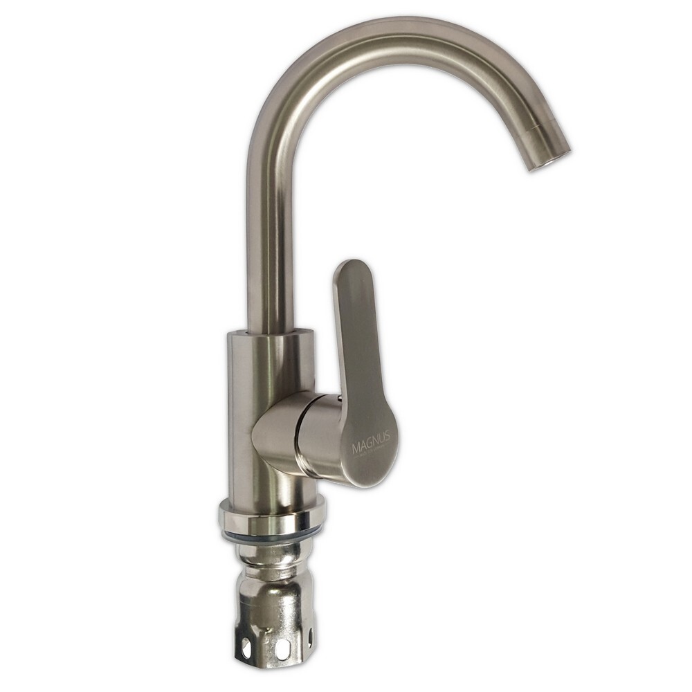 Смеситель на раковину , поворотный гусак , из нержавеющей стали ...