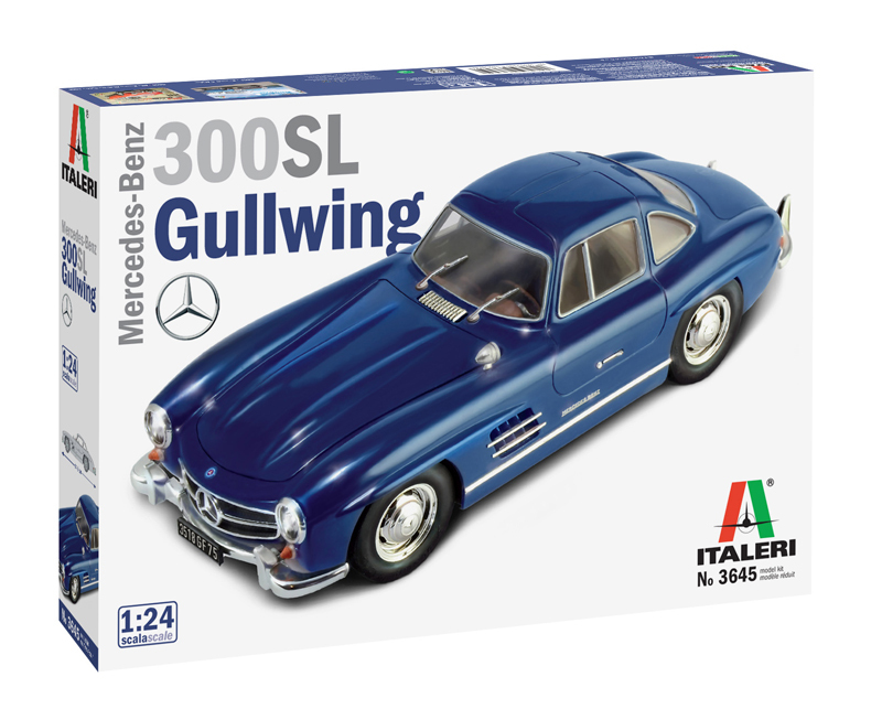 Сборная модель автомобиля Italeri Mercedes Benz 300SL Крыло чайки, масштаб 1/24